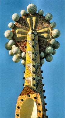 Pinnacle of La Sagrada Familia, based on Gaudi\'s design