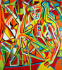 Seated Woman, abstract art by Marten Jansen