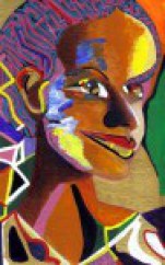 Abstract Portrait No. 8, painting by Marten Jansen Abstract Portrait No. 8