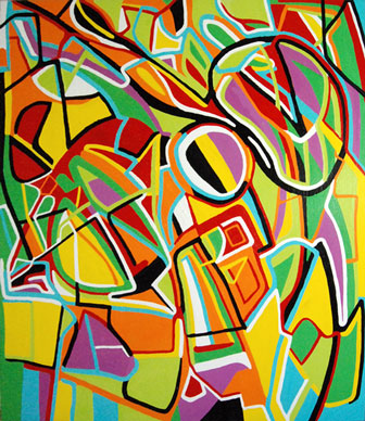 Pure abstract art: Composition II, by Marten Jansen