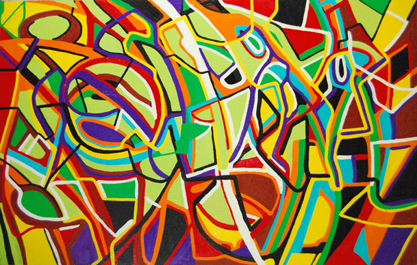 Pure abstract art: Composition IV, by Marten Jansen