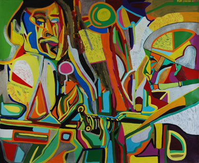 Soldier 2002, abstract art by Marten Jansen