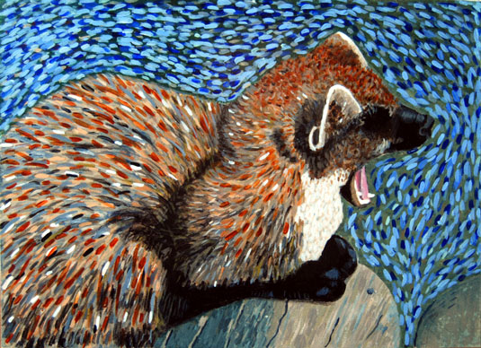 Acrylic painting of Marten, by Marten Jansen