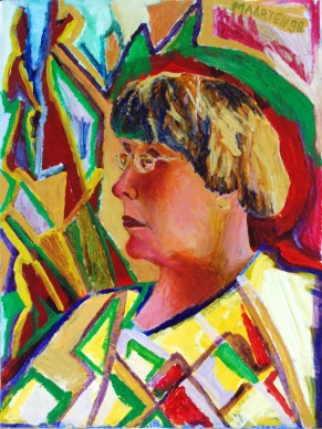 Portrait of the artist's mother, painting by Marten Jansen