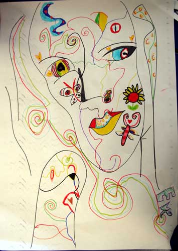 abstract art drawings by children