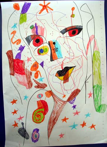 abstract drawing by children